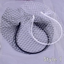 White Black Bridal Birdcage