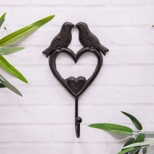 Cast Iron Love Bird & Heart