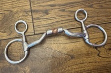 5” Hanging Cheek Stainless Steel Barrel Copper Roller Snaffle Bit