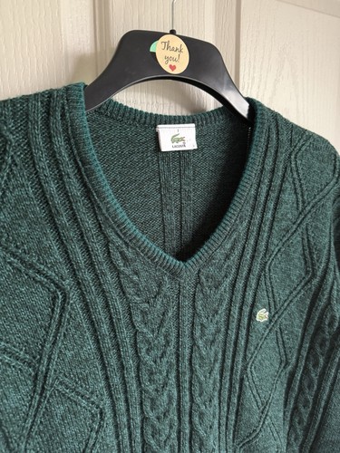 Vintage lacoste cable knit - knit, v