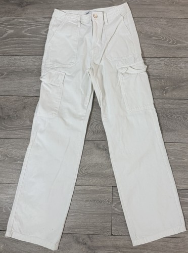 Zara white denim cargo pants - zara,