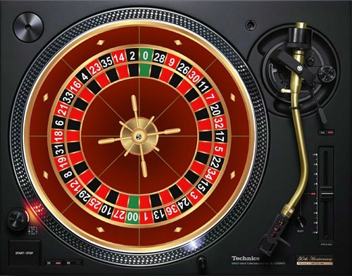 Roulette wheel slipmat dj - wheel,
