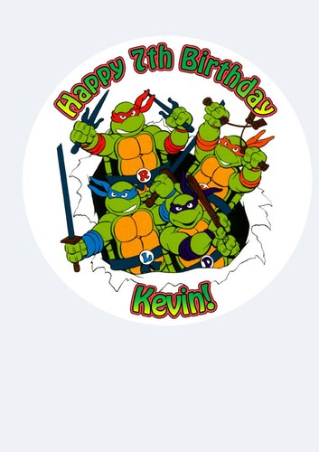 Edible ninja turtle teen cake - edible,