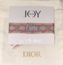 Dior Joy To The World Pink Cotton Bracelet With Pouch