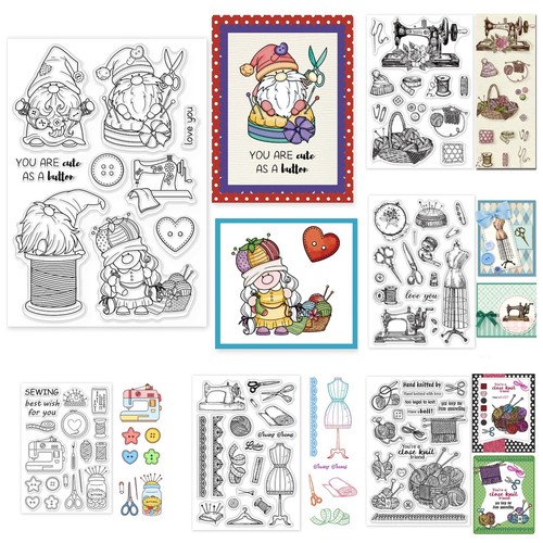 Clear stamps sewing knitting - stamps,