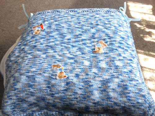 Hand knitted blue - knitted,