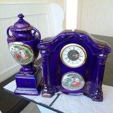 Antique/Vintage Converted Empire Ware Case Part Garniture Clock. See Description