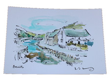 David Kearney Watercolour/pen Boscastle A5 unmounted