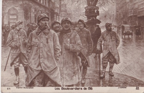 Postcard les boulevardiers - postcard,
