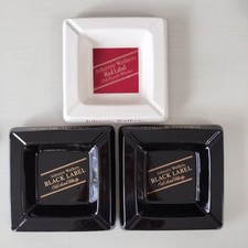 Showa Retro Johnnie Walker Ceramic Ashtrays, Set of 3
