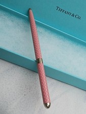 Tiffany Co.Tiffany Pink 925 Silver  Lacquer Purse Pen Ballpoint Authentic Boxed