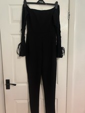 Missguided Black Playsuit With
