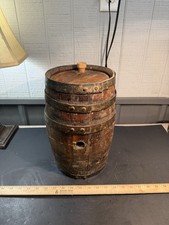 Antique Oak Barrel Keg w/