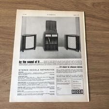 GRAM178 MAGAZINE ADVERT 11X8 DECCA STEREO DECOLA SEPARATES