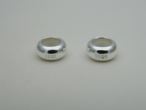 925 sterling silver bead - x,