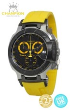 Tissot T-Race T048.417.27.057.03 Swiss Chronograph Black Dial Yellow Strap - New