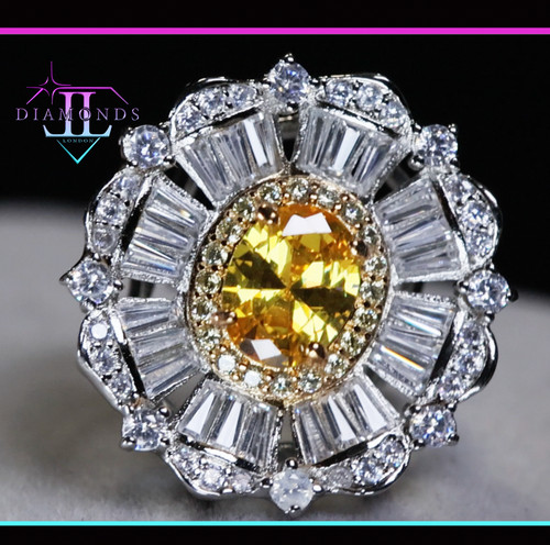 Yellow diamond ring - yellow,