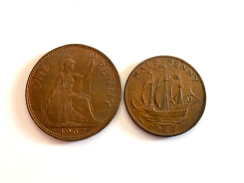 Vintage old penny plus - uk,