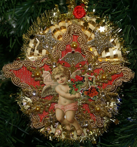 Victorian christmas angel with - victorian,