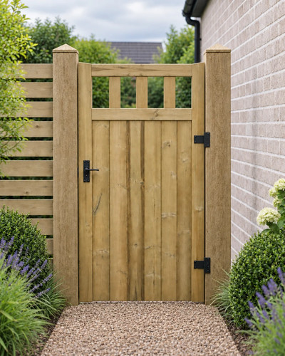 Cottage garden gate flat - cottage,