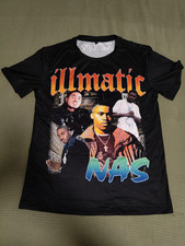 Nas Illmatic black and multi-coloured streetwear Hip Hop Rap tee size medium