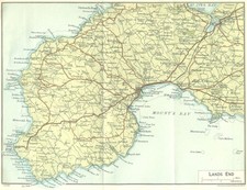 Cornwall land end 1924 old - cornwall.,