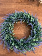 Faux Lavender Door Wreath
