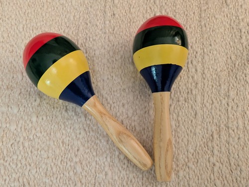 Mexican painted wooden hand - wooden,