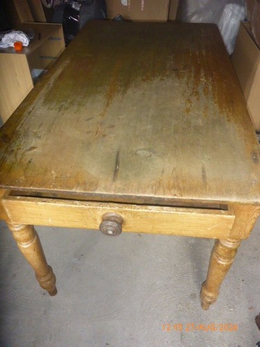 Antique pine table farmhouse - antique,