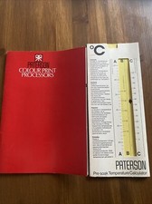 Paterson Colour Print Processors Manual + Pre Soak Calculator - KP553