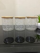 Set of 3 Printed Glass Bamboo