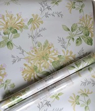 Laura Ashley Honeysuckle Trail Camomile Wallpaper X2 Beautiful Floral Pattern