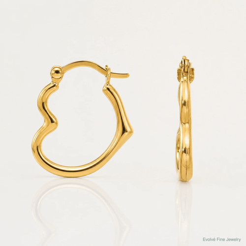 14k yellow gold heart - heart, shaped