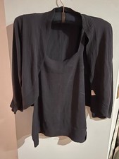 Karen Cole navy twinset, silk/coton mix, size L