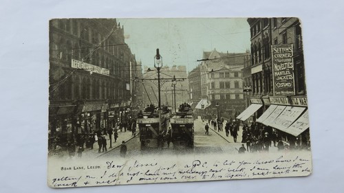 Postcard leeds boar lane - postcard, &
