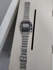 Silver metal Casio watch TV 