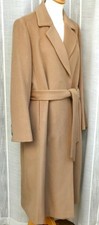 Luxury Wool Wrap Coat, Camel, Women's size 14