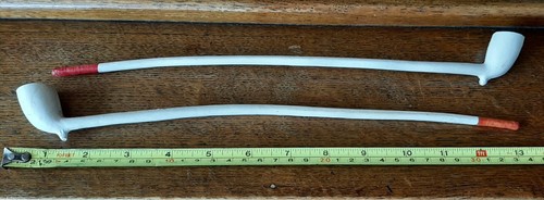 White clay long - white, stem