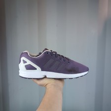 UK 9.5 - adidas ZX Flux Torision Purple Mens Shoes Retro Classic Trainers B34494