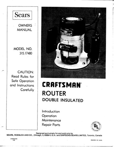 1980 craftsman 315 17480 - 1980,