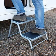 Branded Heavy Duty Durable Rubber Grip Black Double Caravan / Motorhome Steps
