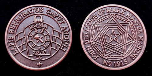 Masonic mark token english - token,