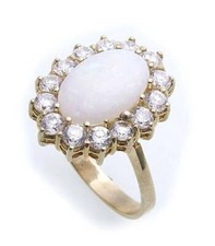 Ladies Ring Real Opal 12 X 8