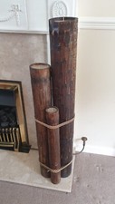Giant Tall Candles Set of 3 Bundle Wooden Holders Home Decor Interior