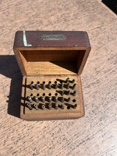 G. Boley Watch Repair Staking Part Set 27 Punches Original Wooden Box Vintage 