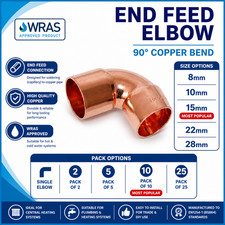 Copper elbow fittings end - elbow,