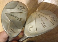 Progen Progess  3H and 4H ( 19 & 23 Degrees ) Hybrid Golf Clubs Steel Shafts Set