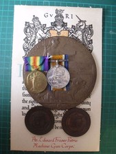 Scottish Rifles WW1 Pair Plaque Scroll & Aberdeen College Attendence Medals