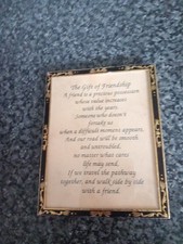 Small Framed Poem for A Best Friend Vintage Print Framed Picture
