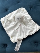 Mothercare rabbit bunny Comforter Blankie pink white abc print soft toy soother